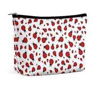 Cmagnifico Trousse per cosmetici, con lontra marina innamorata, borsa da toilette portatile con cerniera per uso quotidiano, viaggio, Motivo coccinelle Infinite Macchiate, Taglia unica