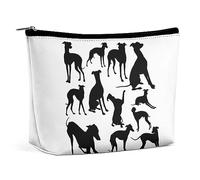 Cmagnifico Trousse per cosmetici, graziosa borsa per il trucco con dinosauri anime, borsa da toilette portatile con cerniera per uso quotidiano, viaggio, Cane Levriero Italiano, Taglia unica