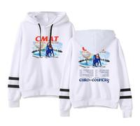 CMAT Euro-Country Tour - Felpa girocollo in poliestere - Retro Tour Art Fan Merch Concert Support, bianco, XXL