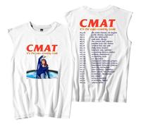CMAT It's The Euro-Country Tour 2025 Merch Canotte senza maniche T-Shirt Port Vest Unisex Casual Outdoor Sportwear, bianco, 3XL