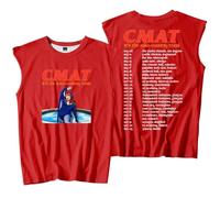 CMAT It's The Euro-Country Tour 2025 Merch Canotte senza maniche T-Shirt Port Vest Unisex Casual Outdoor Sportwear, Rosso, S