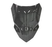 CMBMHGETEE Deflettore Cupolino Moto per Z500 per Z 500 per SE 2024 2025 Parabrezza per Moto Parabrezza A Doppia Bolla Accessori per Moto Parabrezza Moto Spoiler(Fiber Pattern)