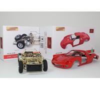 CMC Ferrari 250 LM Rolling Chassis + car body red 1963 + display case 1/18 M-269