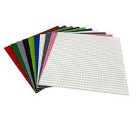 CMC imports 2 piastre di base compatibili con 32 x 32 gommini, piastra Basepalte, mattoncini da costruzione City diversi colori (713 - bianco)