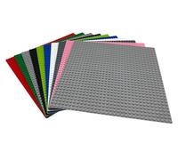 CMC imports 2 piastre di base compatibili con 32 x 32 gommini, piastra Basepalte, mattoncini da costruzione City diversi colori (411 - grigio chiaro)