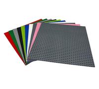 CMC imports 2 piastre di base compatibili con 32 x 32 gommini, piastra Basepalte, mattoncini da costruzione City diversi colori (851 - grigio scuro)