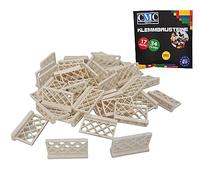 CMC imports 20 blocchi per recinzioni, diversi colori a scelta, 1 x 4 x 2, elementi di recinzione, compatibili (713 - bianco)
