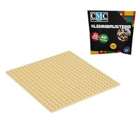 CMC imports Pannello da costruzione, 20 x 20 pezzi, mattoncini da costruzione, piastra di base City Basepalte modulare, costruzione su entrambi i lati, 34 diversi colori (beige/094)