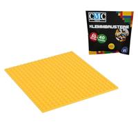 CMC imports Pannello da costruzione, 20 x 20 pezzi, mattoncini da costruzione, piastra di base City Basepalte modulare, costruzione su entrambi i lati, 34 diversi colori (scuro - giallo / 242)