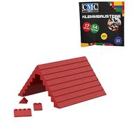 CMC imports Set di 75 mattoncini per tetto, mattoncini per tetto, diversi colori (rosso/620)