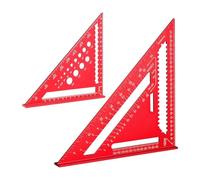 CMD Righello triangolare, set di 2 righelli per sega circolare, 7.1 in / 18 x 18 cm, 11.8 x 11.8 in / 11.8 in / 30 x 30 cm, lega di alluminio, combinazione multifunzionale righello triangolare per 0