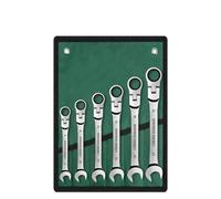 cmDFGJKey Set di chiavi, Flex Head Ratcheting Wrench Set,Combination Ended Spanner Kits(Green,6pcs)