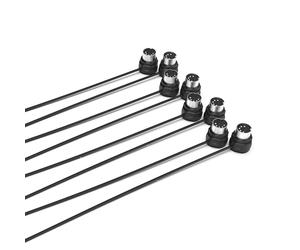 CME Cavo MIDI 4 pezzi - 2FT / 60 cm, 5 pin DIN, basso profilo - Connettore Ultra-Thin, angolo a 45 gradi, per ambienti compatti, ideale per interfaccia MIDI, pedaliera, tastiera