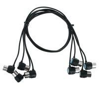 CME Cavo MIDI 4 pezzi - 2FT / 60 cm, 5 pin DIN, basso profilo - Connettore Ultra-Thin, angolo a 45 gradi, per ambienti compatti, ideale per interfaccia MIDI, pedaliera, tastiera