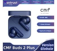 CMF Buds 2 Plus Versione globale Auricolare wireless Driver LCP da 12 mm 50 dB Hybrid ANC LDAC ad alta risoluzione IP55 Resistenza all'acqua e alla polvere