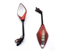 CMGGMKEZDP per B&MW R9T R1200GS S1000RR F800R S1000XR R1250GS Specchietto Retrovisore Moto con Indicatore di Direzione 8mm 10mm Specchietto retrovisore Moto(Rosso)