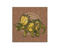 CMHONLY Poster moderno da parete su tela, decorazione artistica da parete con dinosauri che camminano su un campo, 60 x 60 cm, senza cornice