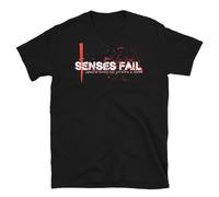 CMHVX Senses Fail One Eight Seven Emo Post-Hardcore Band T-Shirt Black XXL