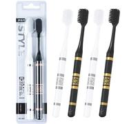 CMHX Spazzolini da denti con setole extra morbide, dimensioni compatte, buon effetto di pulizia per denti sensibili, recessione gengivale, igiene orale quotidiana, proteggere gengive fragili, bianco e