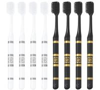 CMHX Spazzolini da denti con setole extra morbide, dimensioni compatte, buon effetto di pulizia per denti sensibili, recessione gengivale, cura orale quotidiana, proteggere gengive fragili, bianco e