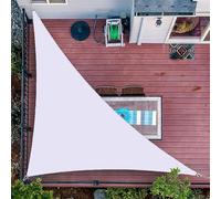 CMHYBS 12x12x12ft White Sun Shade A Vela Triangolo Triangolare, Sfumature di Vele Impermeabili, Copertura del Sole Pesante Blocco 95% UV, Ombrelloni da Patio per Cortil(Size:3x3x3m,Color:Bianco)