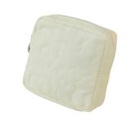 Cmis Kbei 2 Pz Poliestere Cotone Periodo Bag Portatile Piazza Fiore Design Tovagliolo Sanitario Sacchetto di Immagazzinaggio Sacchetto di Immagazzinaggio Della Donna Rag, bianco, Taglia unica