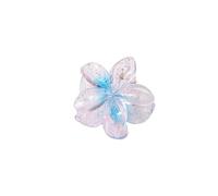 Cmis Kbei 3 fermagli per capelli a forma di piccolo fiore, 4 cm, colore sfumato, materiale acrilico, antiscivolo, a forma di squalo, forcina per coda di cavallo, per ragazze (blu glitterato)