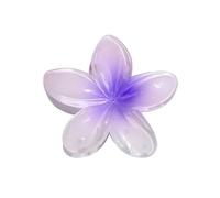 Cmis Kbei 3 forcine per capelli, belle e alla moda, grandi, 8 cm, con fiore di plumeria, 13 cm, quadrate, opache, accessori per capelli da donna (viola)