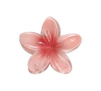 Cmis Kbei 3 forcine per capelli, belle e alla moda, grandi, 8 cm, con fiore di plumeria, 13 cm, quadrate, opache, accessori per capelli da donna (rosso corallo)