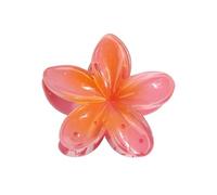 Cmis Kbei 3 forcine per capelli, belle e alla moda, grandi, 8 cm, con fiore di plumeria, 13 cm, quadrate, opache, accessori per capelli da donna (rosso anguria)
