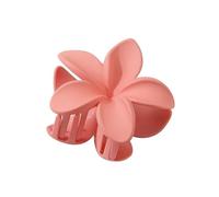 Cmis Kbei 3 forcine per capelli, belle e alla moda, grandi, 8 cm, con fiore di plumeria, 13 cm, quadrate, opache, accessori per capelli da donna (rosa satinato)