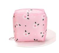 Cmis Kbei 3 Pz Donne Tovagliolo Sanitario Tampon Sacchetto di Immagazzinaggio Portatile Impermeabile Organizer Pouch Cartoon Pattern Sacchetto Tovagliolo Sanitario, Fiore rosa., Taglia unica