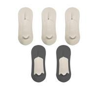 Cmis Kbei 5 paia di calzini uomo cotone traspirante estivo ultra sottile seta ghiaccio silicone fondo antiscivolo assorbe il sudore calzini uomo 3 bianco 2 grigio EU 37-45, 3 bianco/2 grigio, EU 37-45