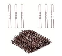 Cmis Kbei 50 forcine per capelli a forma di U per chignon, in metallo, per parrucchieri, spose, barrette per salone di bellezza, strumenti per lo styling dei capelli, 5 cm (caffè, 50 pezzi)