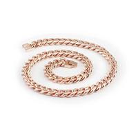 Cmis Kbei collana uomo catena oro rosa collane in acciaio inox accessori uomo donna gioielli moda punk taglia unica agata, talla única, Agata