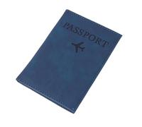 Cmis Kbei Custodia per passaporto con aereo per donne e uomini, custodia per passaporto da viaggio carina borsa per passaporto ragazza porta passaporto, Blu, Taglia unica