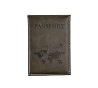 Cmis Kbei Custodia per passaporto da viaggio per aereo, da donna, da uomo, in pelle, rosa, carino, portafoglio per passaporto, borsa porta passaporto per ragazza, Verde oliva, Taglia unica