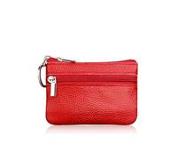 Cmis Kbei Delle donne Della Moneta Del Cuoio Genuino Portafogli Femminili Regali Personalizzati Ragazze Cerniera Portamonete, Rosso, 2PCS