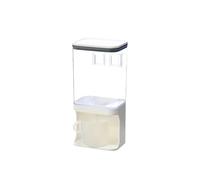 Cmis Kbei Dispenser per cereali da 1 l/1,5 l, in plastica, diviso, contenitore per riso a prova di insetti e umidità, organizer da cucina (1500 ml)