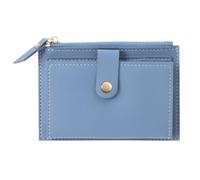 Cmis Kbei Donne Moda Piccolo Portafoglio Borsa Tinta Unita Cuoio DELL'UNITÀ di elaborazione Mini Coin Purse Portafoglio Porta Carte di Cre, a-blu, Taglia unica