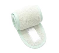 Cmis Kbei Fascia larga regolabile per capelli da spa, yoga, bagno, doccia, trucco, lavaggio viso, accessori morbidi in spugna, cuffia da doccia (verde chiaro)