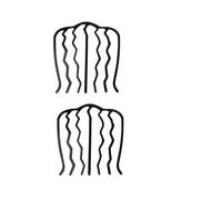Cmis Kbei Fermagli per capelli in metallo nero, da donna, per spose, forcine per chignon, forcine laterali, accessori per acconciature (stile 02-2 pezzi)