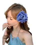 Cmis Kbei Fermaglio per capelli a forma di rosa, stile hawaiano, da viaggio, per spose e damigelle d'onore, accessori per capelli per feste di nozze (rosso)