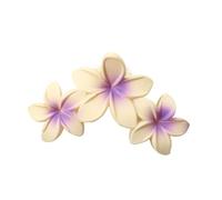 Cmis Kbei Fermaglio per capelli a forma di squalo, 11 cm, colore caramella, con 3 fiori, grande sfumatura, accessorio per capelli per donne e ragazze (M giallo viola)