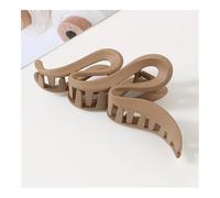 Cmis Kbei Fermaglio per capelli alla moda, 13 cm, oversize, ondulati, satinati, opachi, trasparenti, brillanti, accessori per capelli per donne e ragazze, 4 pezzi, colore: cachi