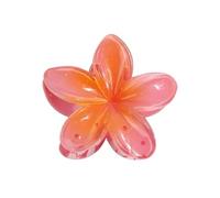 Cmis Kbei Forcine per capelli da donna, 4 pezzi, 8 cm, grandi, perlescenti, sfumate, in acrilico, a forma di fiore di plumeria, accessorio per capelli da donna (rosso anguria)