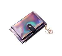 Cmis Kbei Laser Olografico Del Raccoglitore Delle Donne Piccola Borsa Femminile Pochette Donna Portafogli Borse Portfel Zip Tasca Telefono Carteras, Nero , Taglia unica
