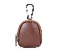 Cmis Kbei Mini borsa della moneta del cuoio genuino, borsa di immagazzinaggio semplice della moneta del raccoglitore della chiusura lampo dell', Caff, Taglia unica