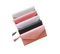 Cmis Kbei Moda Donne Portafogli Semplice Cerniera Borse Nero Bianco Grigio Rosso Sezione Lunga Frizione Portafoglio Morbido PU Leather Money Bag, Gn, Taglia unica