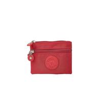 Cmis Kbei Piccole borse portamonete in tela solida per bambini con porta carte di credito borsa da uomo donna portafoglio borsa per studenti autobus ID porta carte di credito borse, Rosso, 1 pezzo